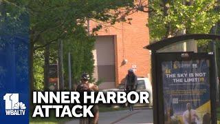 Police Man woman attacked by juveniles at the Inner Harbor