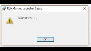 Epic games launcher invalid drive d