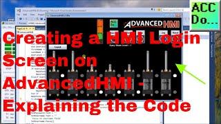 Creating a HMI Login Screen on AdvancedHMI - Explaining the Code