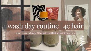 my quick wash day routine  THICK natural 4c hair