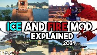 Ice and Fire FULLY EXPLAINED SHOWCASE MOB  Spawns  best minecraft mods Ice and Fire Mod 1.16.5 mods