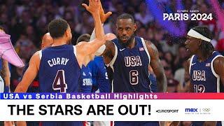 USA vs Serbia Basketball  Stephen Curry Kevin Durant LeBron James & Nikola Jokic STAR #Paris2024