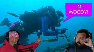 DIVERS REACT TO WOODY TALKING TO FISH