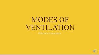 Modes of ventilation