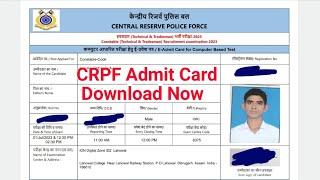 CRPF Tradesman Admit Card 2023 Download Kaise Karen Link Here  CRPF Hall Ticket How to Download