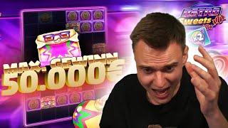 50.000€ MAXWIN bei Retro Sweets   Casino Slot Stream Highlights