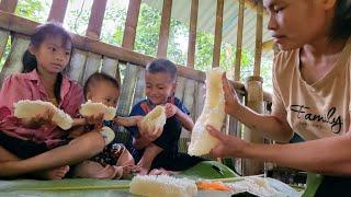 How to make pure cake from cassava its great to enjoy it.dia single mother and her children.