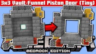 Minecraft Bedrock - 3x3 VAULT  FUNNEL DOOR  EASY   Tutorial  MCPEXboxPS4WindowsSwitch