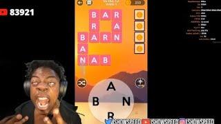 IShowSpeed Proven to have 0 IQ playing WordScapes  Full Video