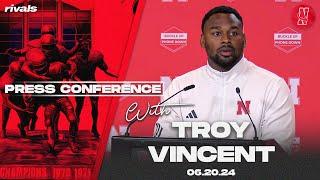 Nebraska Football Director of Football Relations Troy Vincent Jr. presser June 20 2024