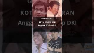 KOTA KELAHIRAN ANGGOTA WARKOP DKI Formasi Awal Lengkap #shorts #warkopdki #indro