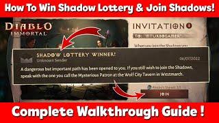 How To Win Shadow Lottery Join Shadows & Get Akebas Signet In Diablo Immortal