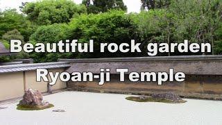 Kyoto Beautiful rock garden Ryoan-ji Temple