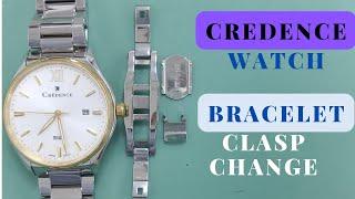 how to change bracelet clasp in Credence Watch