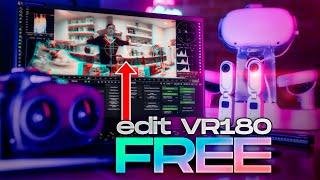 How to Edit VR180 FREE on ANY Camera - Canon R5C 2X Insta360 GO 3 RED V-Raptor or GoPro