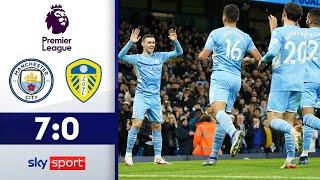 Man City zerlegt Leeds  Manchester City - Leeds United 70  Highlights - Premier League 202122