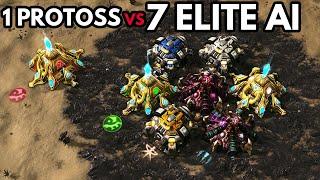 1 Protoss vs 7 ELITE A.I. Speedrun Extreme Quality