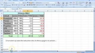 Kalkulimi i TVSH në Excel nga Muhamer Ujkani