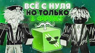 ВСЁ С НУЛЯ НО С ОДНИМ ФРУКТОМ В БЛОКС ФРУТС  BLOX FRUIT