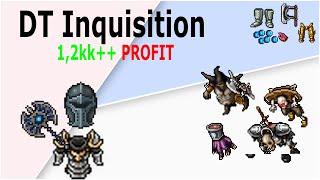 tibia hunts DT Inqusition  1.2 kkh profit  500+ Knight Tibia Hunting