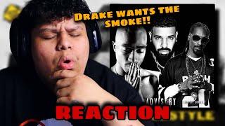 HE A MENACE Drake - Taylormade Freestyle ft. Tupac and Snoop Dogg?? Official Audio REACTIONREVIEW