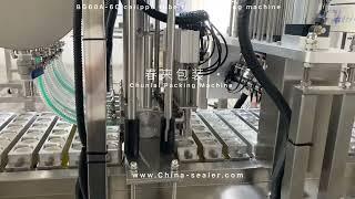 6 lanes ice cream packing calippo paper tube cup filling sealing machine