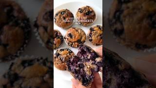 Healthy Dessert or Snack Idea Blueberry Muffins #healthydessert #glutenfree #healthyrecipes