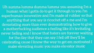 EMINEM rap God fast verse lyrics