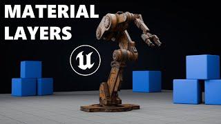 MATERIAL LAYERING SYSTEMS in UE5  Baked maps in Blender