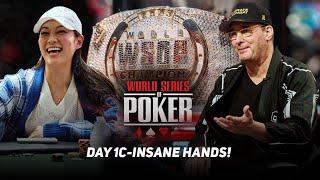 WSOP Main Event 2024 - Day 1c INSANE HANDS with Phil Hellmuth & Arden Cho