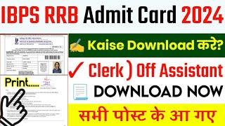 IBPS RRB Clerk Admit Card 2024  Office Assistant Admit Card 2024  IBPS RRB Admit Card 2024