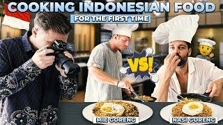 Brits try cooking Indonesian Food For The First Time Nasi Goreng Mie Goreng Es Teler
