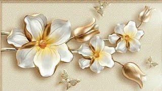 Bas relief paintingsMaking flowers using wallputty wallputty craft ideaswall decor ideas