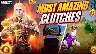 Lightning Fast Clutches   Full Rush SOLO Vs SQUAD Fastest Clutches in Rank Push Lobby  BGMI