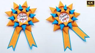 Mothers Day Craft Ideas - How to Make Mothers Day Badge  Handmade Crafts For School Projects