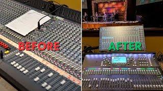 Replacing ANCIENT Church Sound Console Analog to Digital Transformation