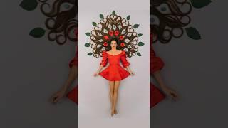 This dress was made for hair art  #hairart #stopmotion