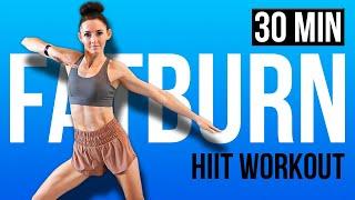 30 MIN FULL BODY FAT BURN HIIT NO JUMPING Ab Core Arm Back Leg Thigh + Cardio - ALL STANDING