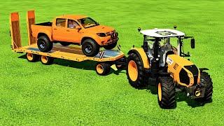 TRANSPORTING TOYOTA CARS WITH CLAAS TRACTORS - Farming Simulator 22