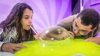 QUEM FIZER A MAIOR BOLHA DE SLIME GANHA  - Família Araújo