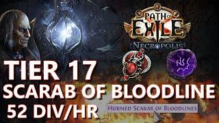 Poe 3.24 Necropolis - T17 scarab farm with horned scarab of bloodlines