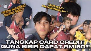 CIUM CARD CREDIT DI DINDING  KESAN BIBIR PENUH DI DINDING