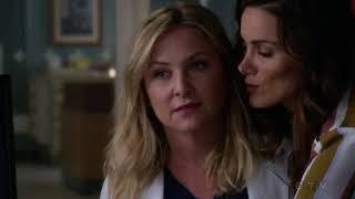 Greys Anatomy 14x02 Arizona & Carina and kisses