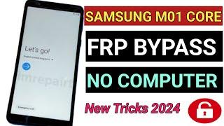 Samsung M01 Core Frp Bypass without Pc  Samsung m013f Google account Bypass Android 10 new trick