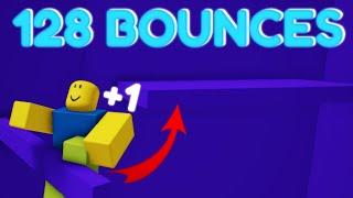 In This Video I Bounce 128 Times. Roblox Tower Of Hell