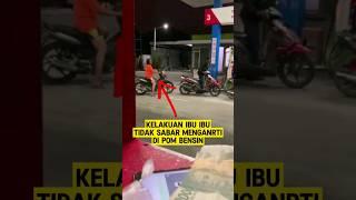 detik detik ibu ibu emosi di pom bensin