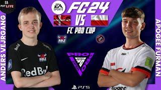 ANDERS VEJRGANG VS APOGEE FURMAN  EA FC 24 - FC PRO CUP - FULL MATCH - PRO VS PRO