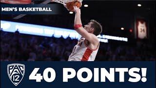 Every made shot from Ąžuolas Tubelis 40-point game  Arizona vs. Oregon  Mens Basketball