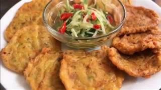 CAMBODIANKHMER FOOD-AWESOME FRIED FISH PATTIES-YUMMY FRIED FOOD