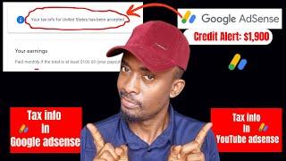 How To Submit Tax Information In Google Adsense 2024 Updated  Tax Information Youtube Adsense